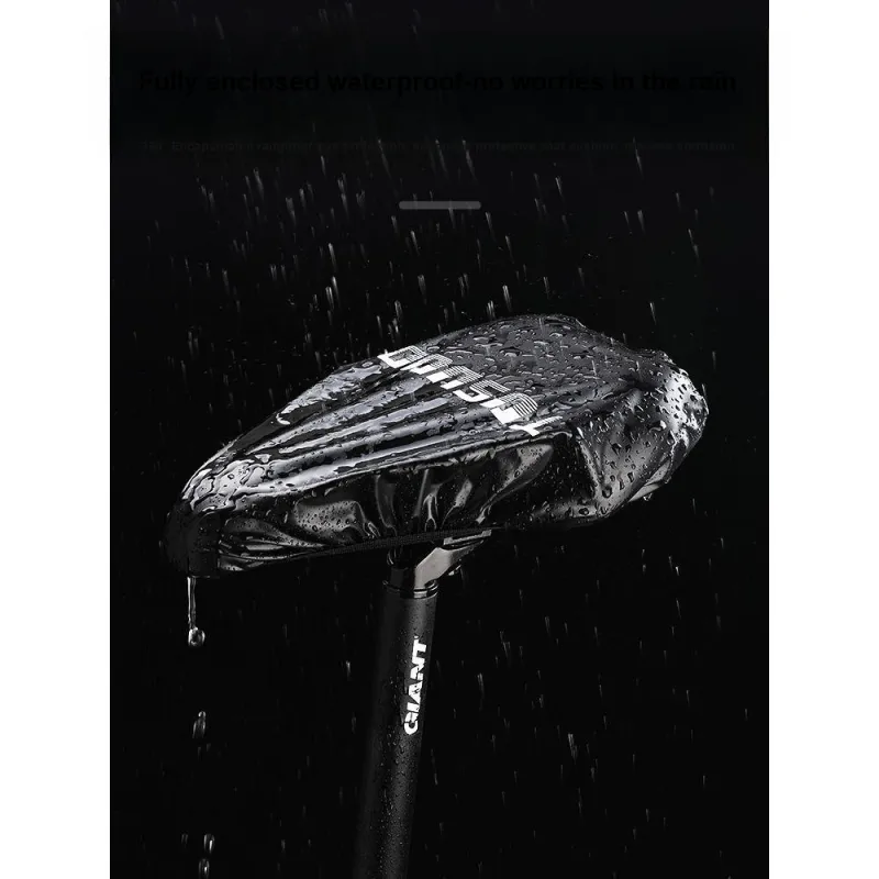 TOSUOD Cycling Gear Bike Seat Cushion Rain Cover PU Black-3