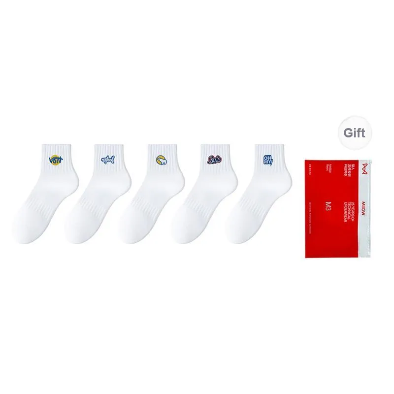MIIOW Ankle Socks Unisex Shopping Bag 5 Pack-6