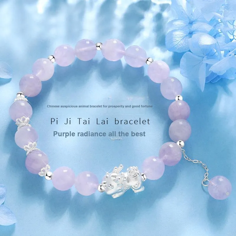 Zhou Jifeng Chalcedony Jade Beaded Bracelet Women's-1