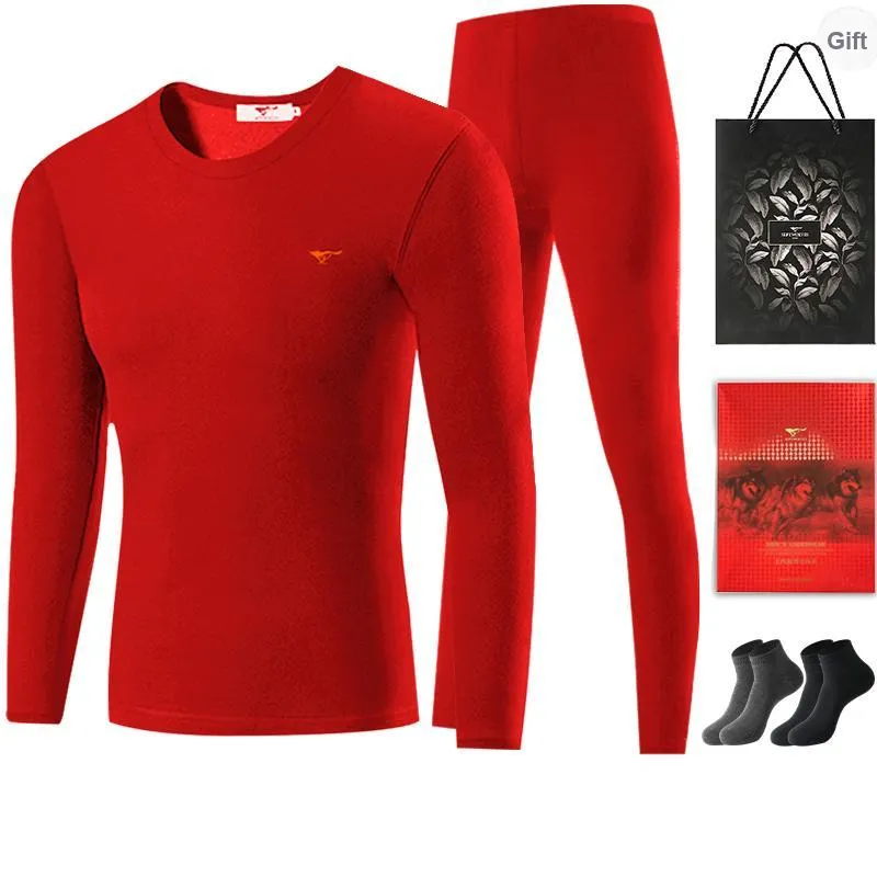SEPTWOLVES Thermal Set Fall And Winter Men's Gift Box Set+Shopping Bag-28