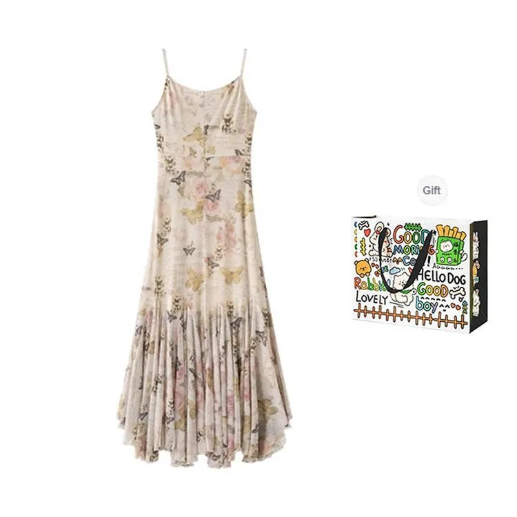 BVODE Slip Dress Women's Butterfly Multicolor-1