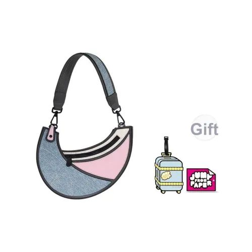 JumpFromPaper Синтетическая кожа с нейлоном портативная сумка через плечо обычная женская джинсово-розовая ангел синяя