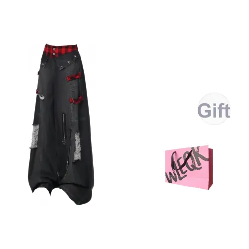 CTRTRC Черный Серый Цвет Женские Джинсы