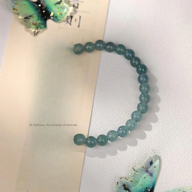 Clear Snow Ice Glutinous Bracelets Unisex-6