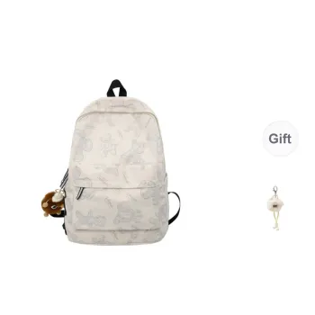 CAREELL Nylon Backpack Unisex White/Black