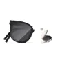 Bright Black Gray Lens