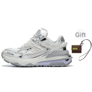 OGR Abrasion Resistant Height Increasing Low Top Running Shoes Unisex Liquid Metallic Silver