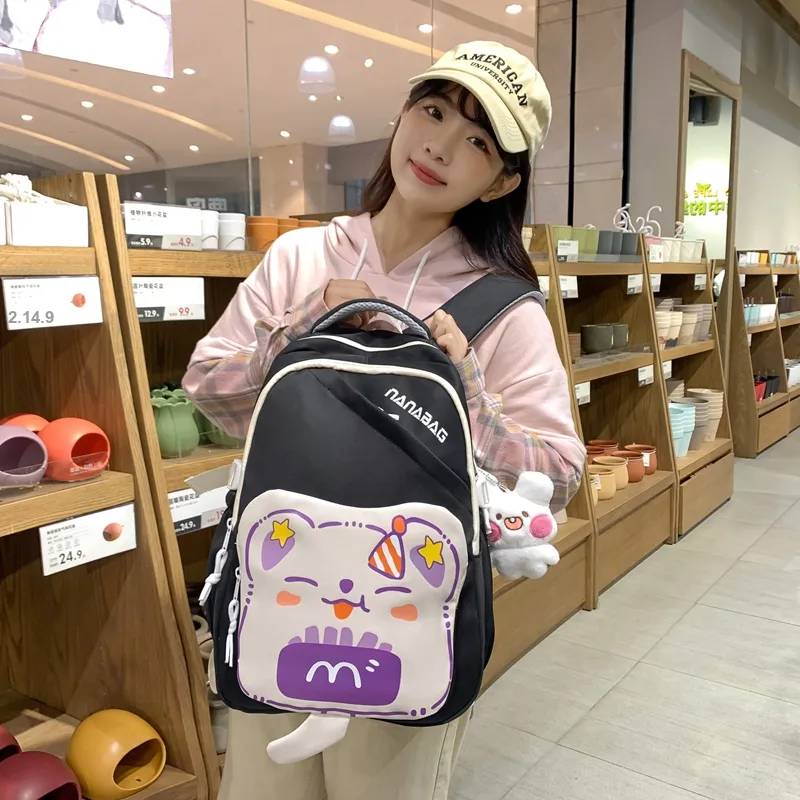 PINK·LAND Nylon Backpack Women's Multicolor-7