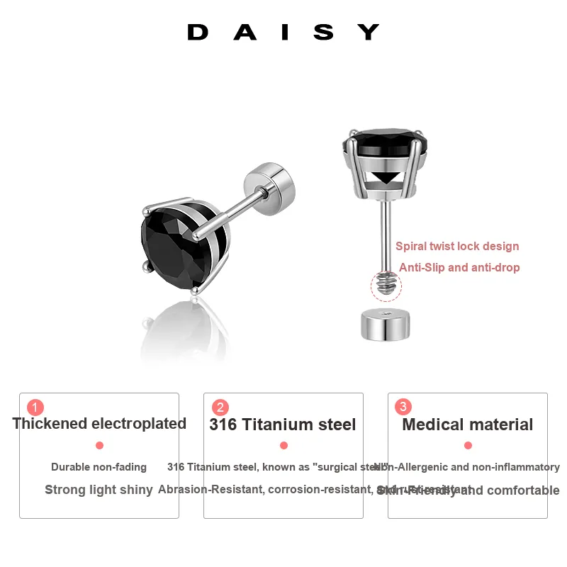 Daisy Dream Steel Stud Earrings Unisex-1