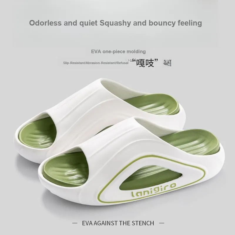 Foot Recreation Men's Sports EVASlip Resistant Soft Sole Squashy And Bouncy Feeling Indoor Home Bathing Slippers-9