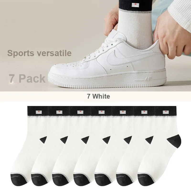 Lan Miao Mid Calf Socks Men's 7 Pack-13