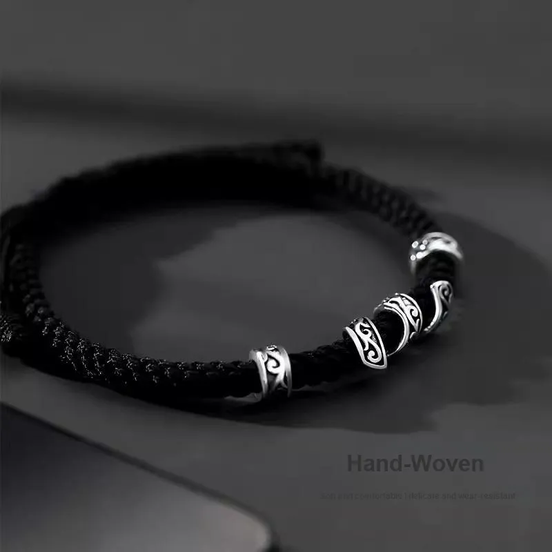 Ostantin S925 Silver Hand Lanyards Men's-3