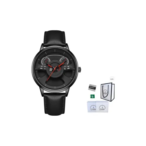 Sanda Кварцевый механизм Мужские часы Черный циферблат