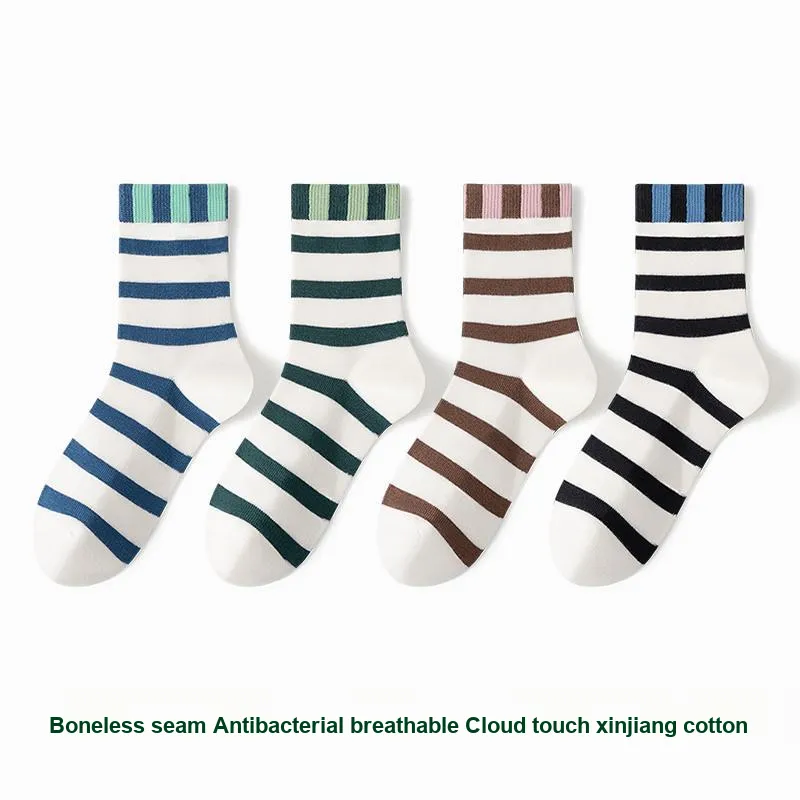 Yalu Mid Calf Socks Women's 4 Pack-1