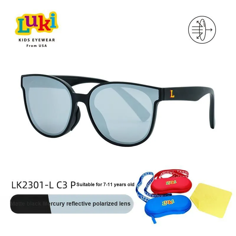 LUKI TR/Memory Plastic TPEE Thermoplastic Polyester Elastomer Oval Sunglasses Kids'-21