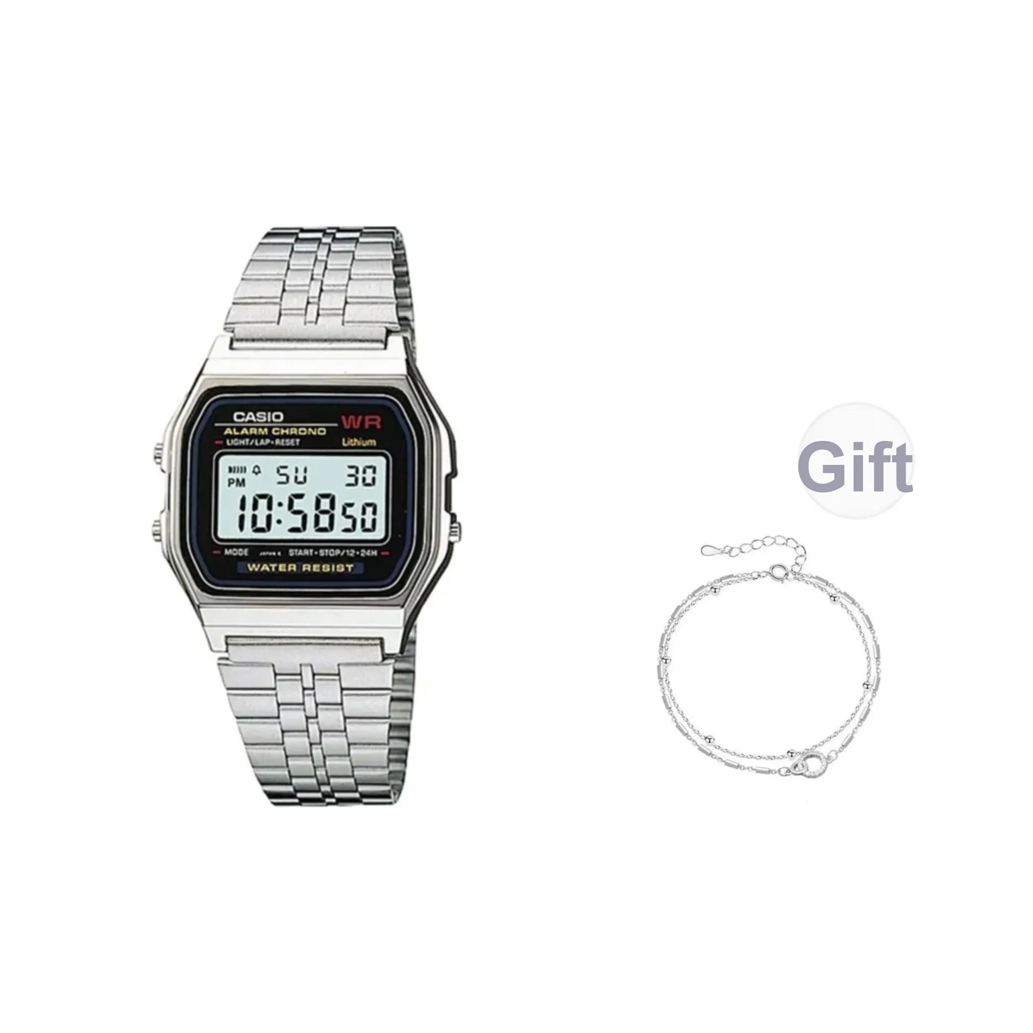 CASIO Кварцевый механизм Часы Женские Серый циферблат