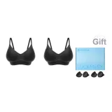 [2 Pcs with 20 Yuan off]Back Buckle Style, Ink Black+Ink Black