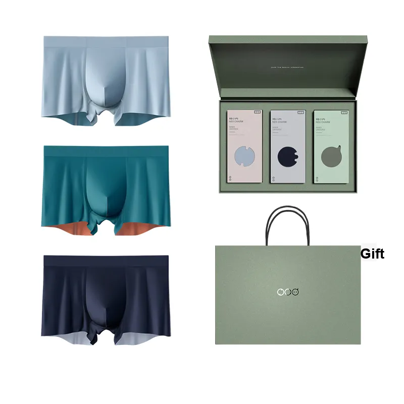 Cotton Small Inside Boxer Shorts Men's 3 Pcs Gift Box Set