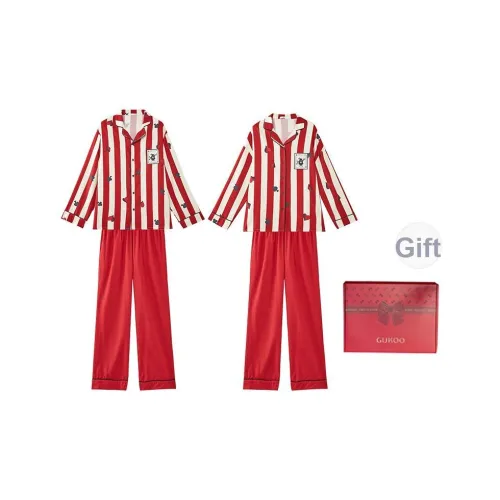 GUKOO x Disney Алиса в Стране чудес Пижама Подарочная коробка Унисекс Хурма Красный