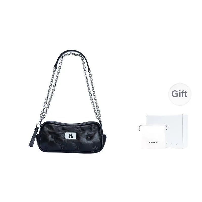 Karkki Top Grain Cow Leather Shoulder Bag Small Size Women's Multicolor-18