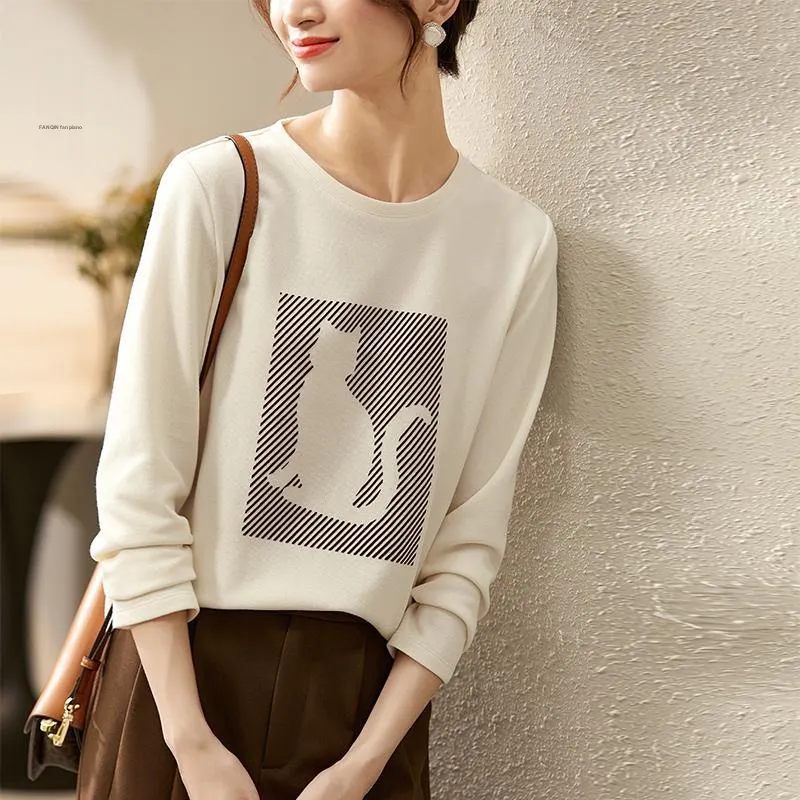 FANQIN T-Shirts Women's Apricot-5