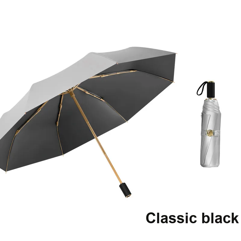 TIANWEI UMBRELLA Double Layer Titanium Silver Sun Umbrella With UV Protection All Weather Solid Color Umbrella-5