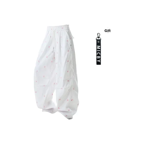 Micby Белые Унисекс Повседневные Брюки