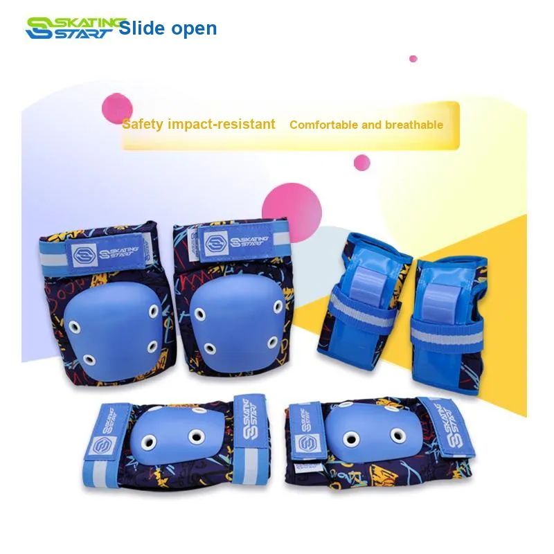 SKATING START Roller Skating Protective Gears Unisex Red Blue-6
