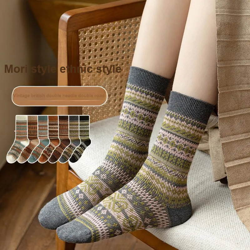 MIIOW Mid Calf Socks Women's Box Of 3 Pairs-1