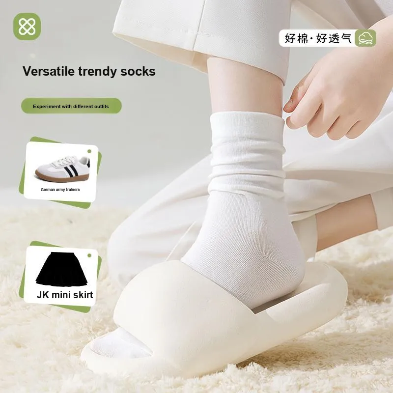 AOKANG Mid Calf Socks Women's 5 Pack-22