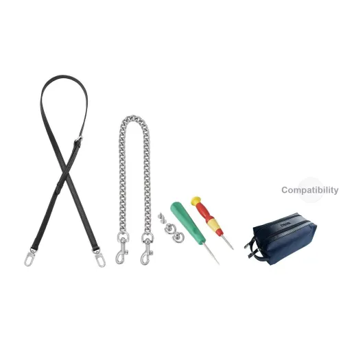 Lan Bao Fan Микрофибра Металлический Сплав Сумка Ремень Женский Черный Серебряный