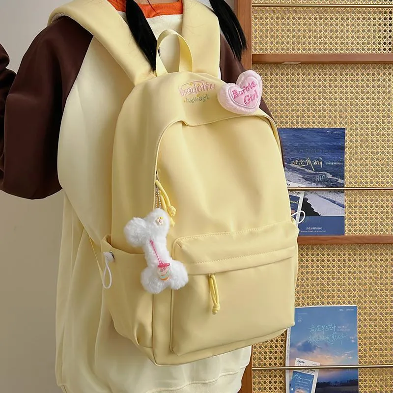 Single Warehouse Nylon Backpack Women's White/Pink/Yellow/Green/Purple/Black-14