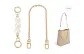 (Gold-Tone) Pearl Extender Chain+Decorative Chain 40cm