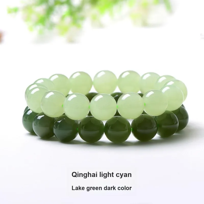 MARY WINDSOR Hetian Jade Bracelets Unisex Pale Greenish White Jade-10