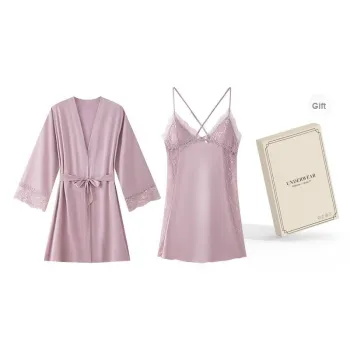 O'MESIK Pajama Set Women's Gift Box Set Purple