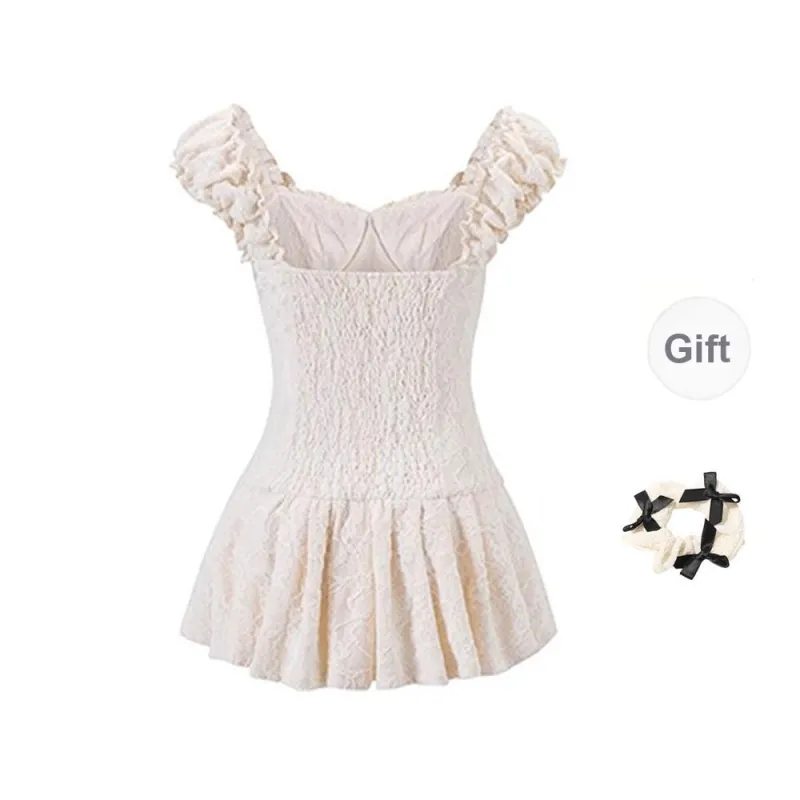 CPAURA Slip Dresses Women's Apricot+Bowknot Hair Tie Comes With-1