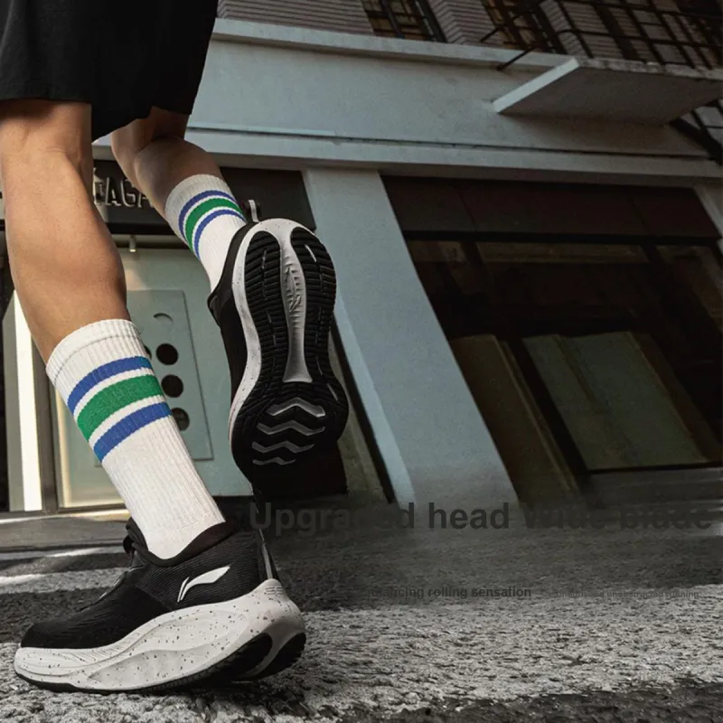 LiNing Wu Leaping 2.0 V2 Cushioned Anti Slip Wear Resistant Breathable Lightweight Low Top Running Shoes Men's Black-7