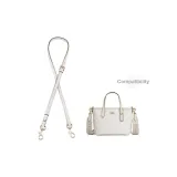 [Leather Strap]White Crossbody Bag, Adjustable 90-120cm
