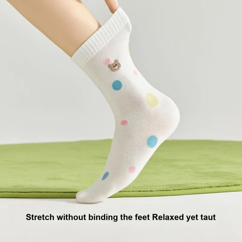 Temooues Mid Calf Socks Women's Combo Set-3