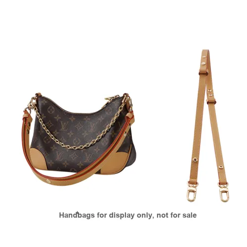 Lan Bao Fan Bag Accessories LV Vintage Floral Ox-Horn Bag With Amber Magnetic Closure, Adjustable Shoulder Straps 66-88-112cm