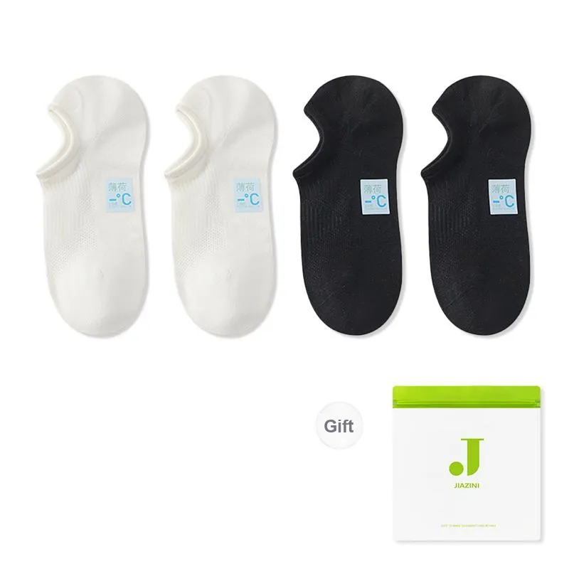 JIAZINI No Show Socks Men's 4 Pack-42