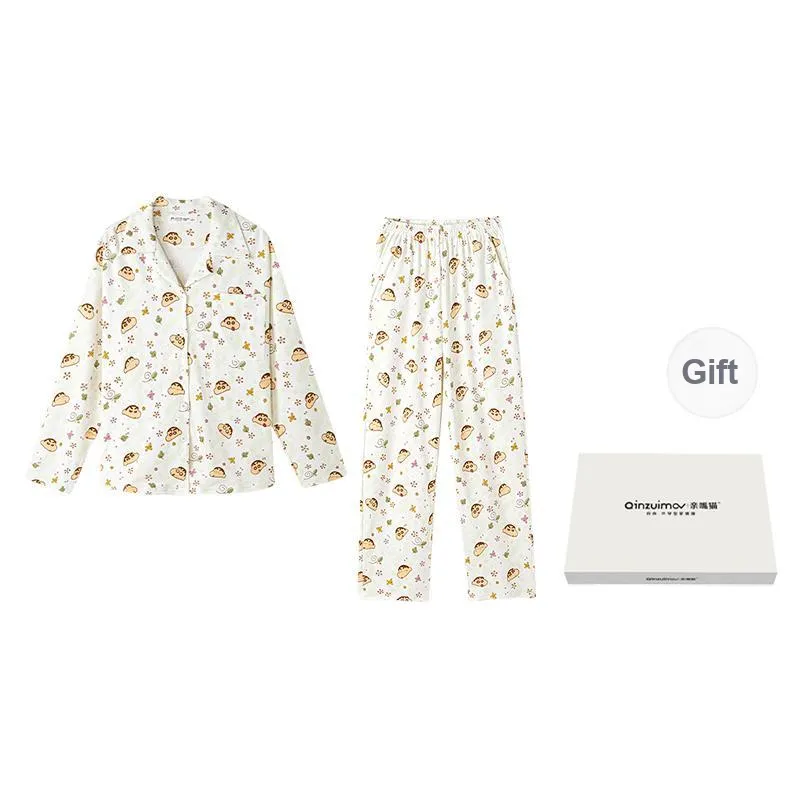 QINZUIMAO Pajama Set Women's Box White-0