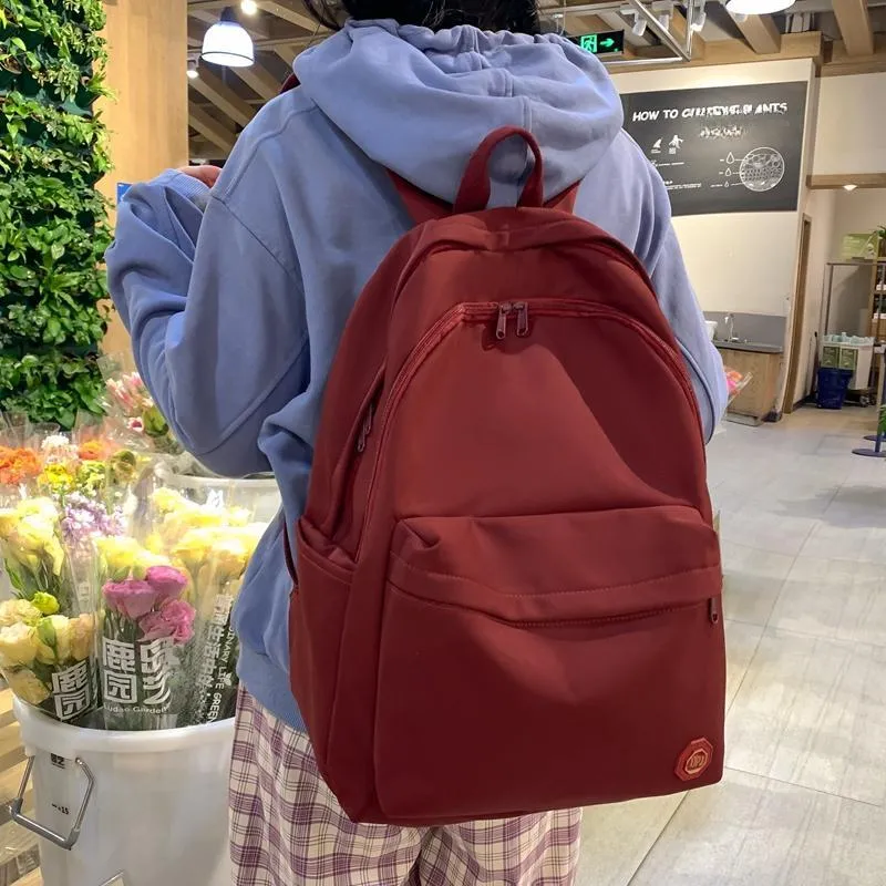 Parker Bear Nylon Backpack Unisex Black/Red/Ecru/Pink-6
