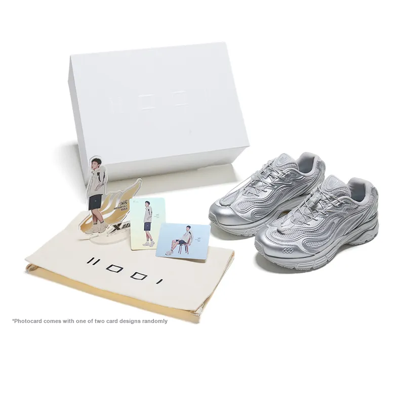 KIKS x XTEP Wind And Fire RETRO Wear-Resistant Height Increasing Low-Top Casual Shoes Women's Silver/Moonstone Gray-1