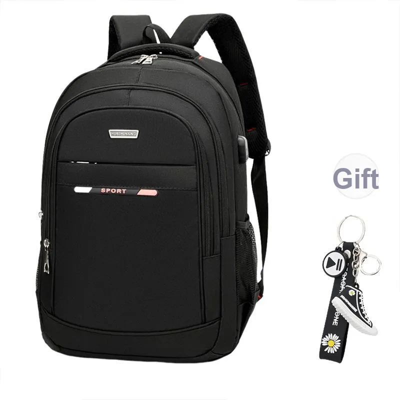 Tonlion Fabric Backpack Large Unisex Black