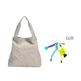 A.FLORE Collaboration Milk Tea Pleated Tote (Bread Smiling Face)