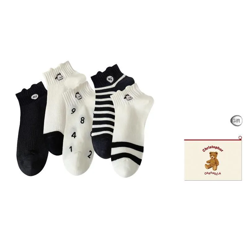 Caramella Ankle Socks Women's Shopping Bag Combo Set-9
