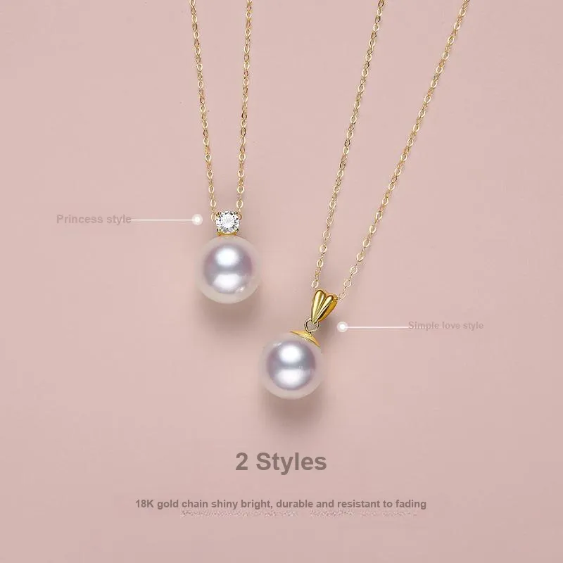 Inlady Saltwater Pearl Necklaces Women's-3