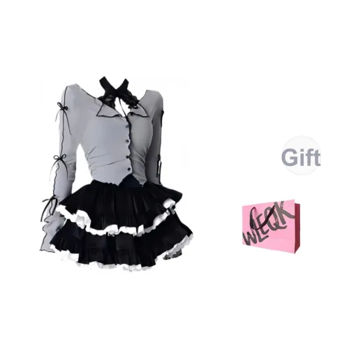 WLEQK Женские Комплекты с Юбкой