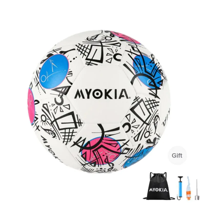 MYOKIA Size 5 Soccer Hand Stitched Soccer Ball Unisex-1